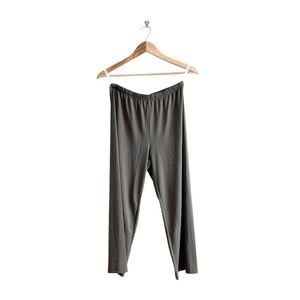 NWT Kim & Co Womens Elastic Waistband Pull On Wide-Leg Pants Khaki Size Small